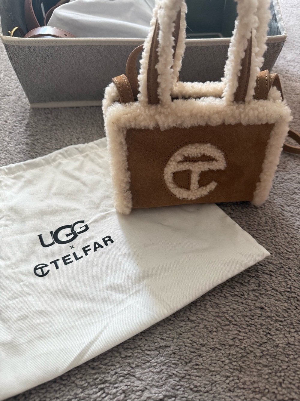 Small Chestnut Telfar x Ugg Shopping Bag